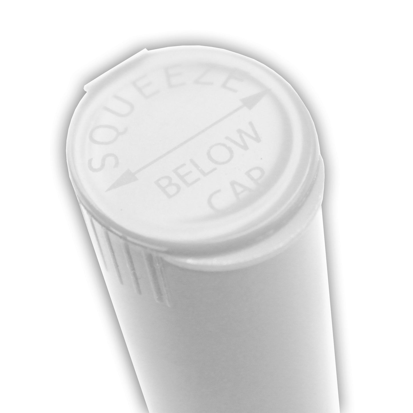 Clearance Squeeze Top Child-Resistant Pre-Roll Tube | 78 mm White / Single Unit (Less Than Box)