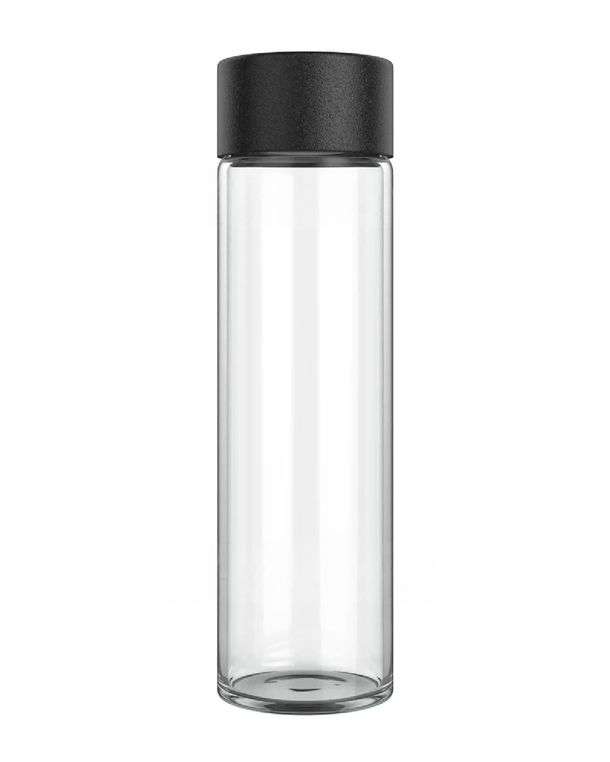 Glass Wide Body Child Resistant Pre-Roll Tube | 120 mm With Black Cap / Single Unit